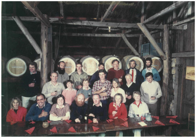 Winemakers of the Margaret River wine industry in 1985