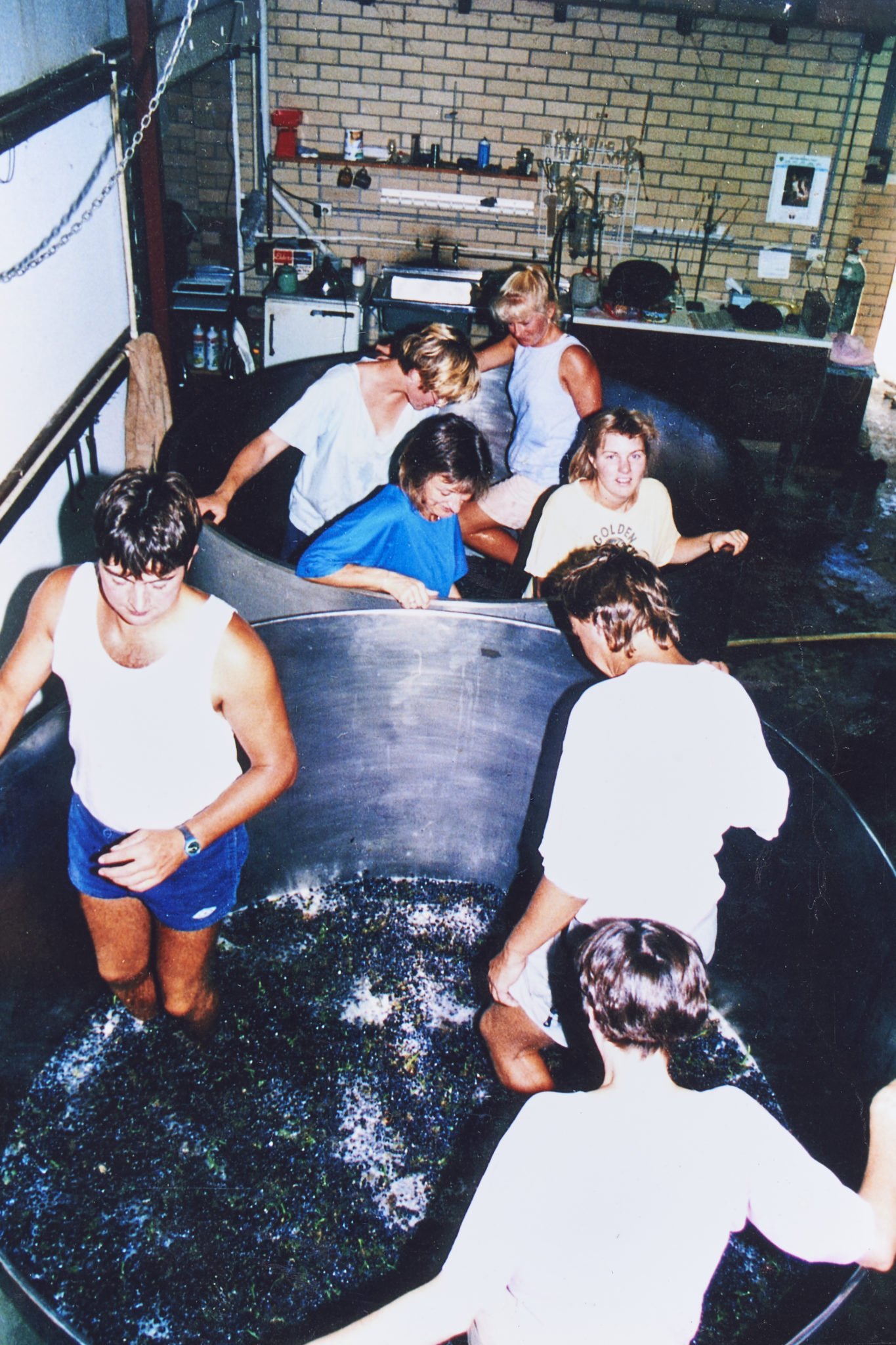 Moss Wood team in the winery