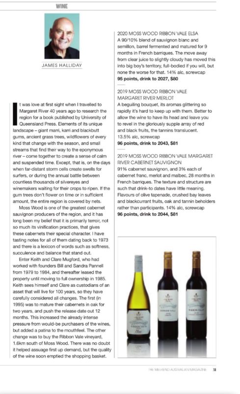 The weekend Australian Magazine-James Halliday-wine revies Saturady March 6th 2022