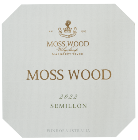 Label of MOSS WOOD 2022 Semillon