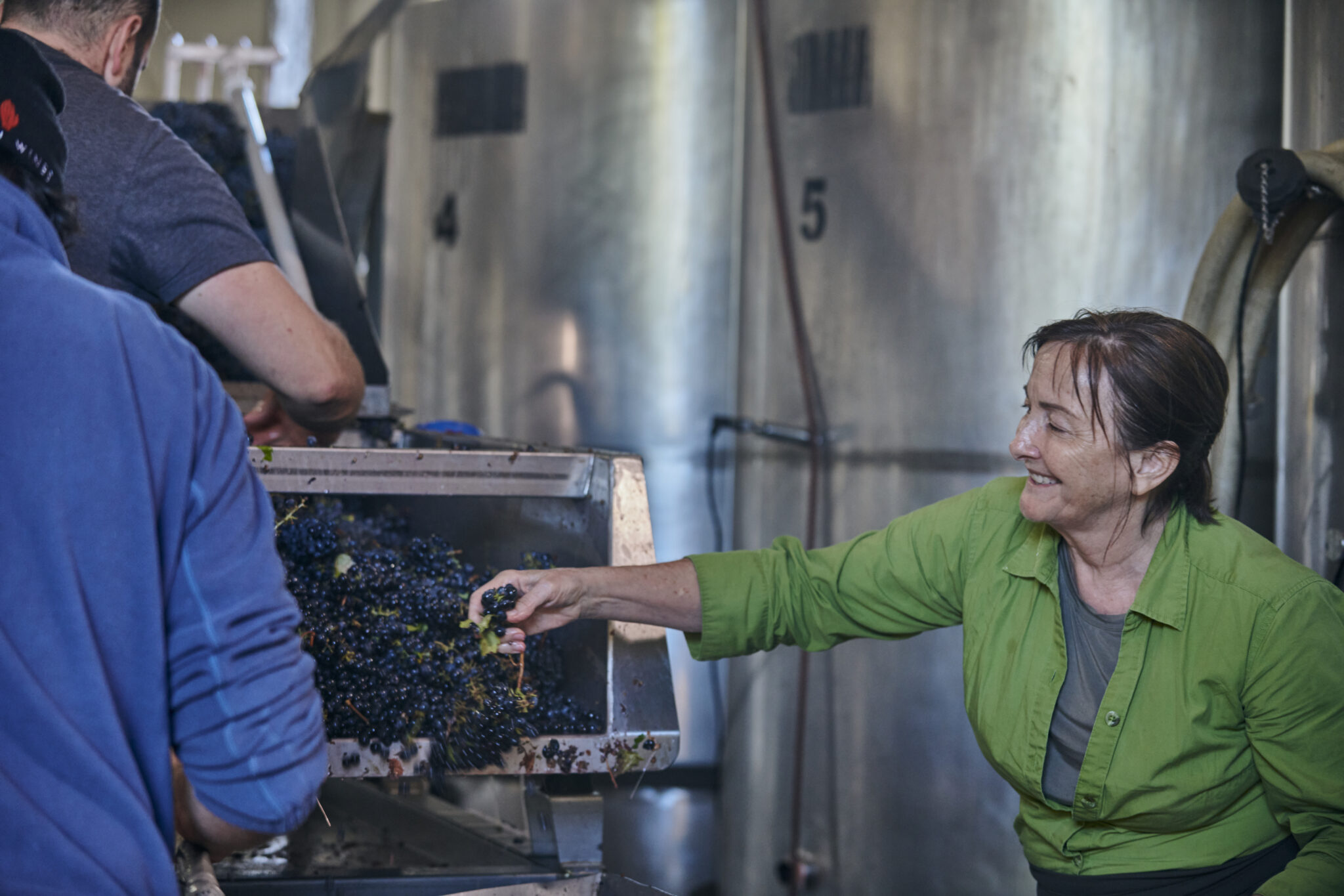 Moss Wood workers busy making wine