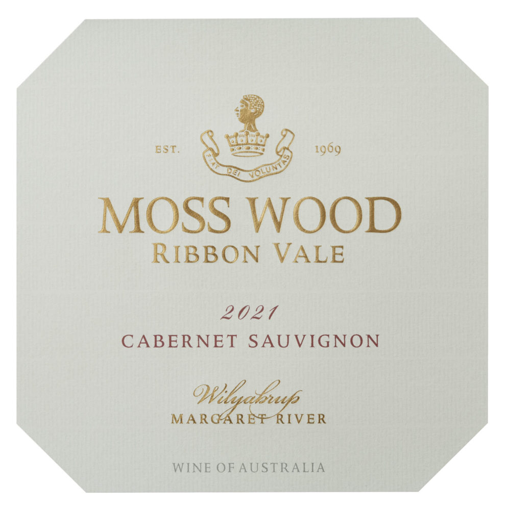 20230811_MOSS-WOOD_Label_2021-RV-Cabernet-Sauvignon Moss Wood Ribbon Vale 2021 Cabernet Sauvignon label