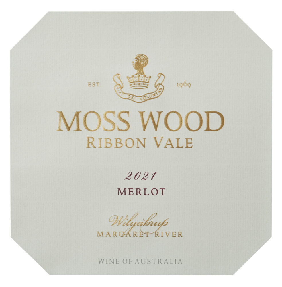 Moss Wood Ribbon Vale 2021 Merlot label