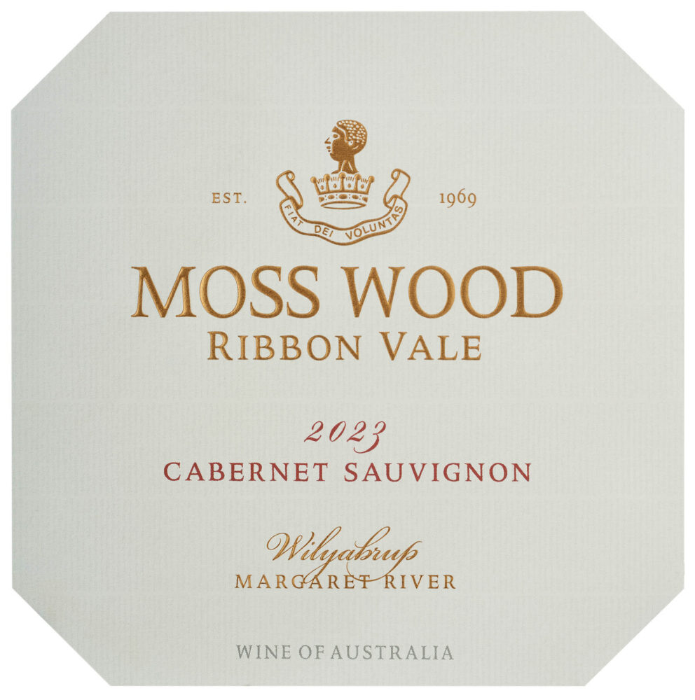 Moss Wood Ribbon Vale 2023 Cabernet Sauvignon Label